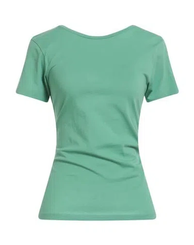Attic And Barn Woman T-shirt Light Green Size S Cotton