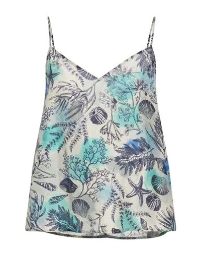 Attic And Barn Woman Top Light Grey Size 10 Silk In Multi