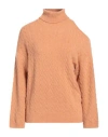 Attic And Barn Woman Turtleneck Apricot Size Xs Polyamide, Acrylic, Alpaca Wool, Wool, Elastane In Orange
