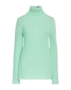 Attic And Barn Woman Turtleneck Light Green Size M Mohair Wool, Alpaca Wool, Polyamide