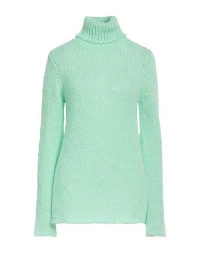 Attic And Barn Woman Turtleneck Light Green Size M Mohair Wool, Alpaca Wool, Polyamide