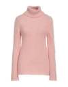 Attic And Barn Woman Turtleneck Light Pink Size M Mohair Wool, Alpaca Wool, Polyamide