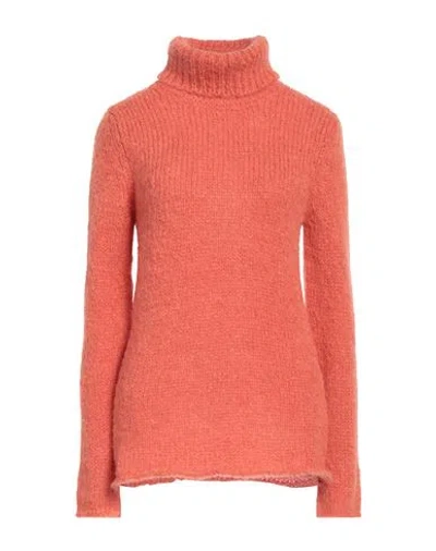 Attic And Barn Woman Turtleneck Salmon Pink Size S Mohair Wool, Alpaca Wool, Polyamide