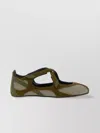 Attico Floor 01 Mesh And Suede Ballerinas Flat