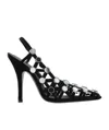 Attico Grid Slingback Dã©col In Black
