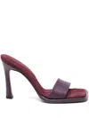 Attico 100mm Leather Mules In 紫色