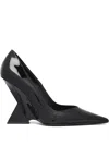 Attico Cheope 105mm Pointed-toe Pumps In Black