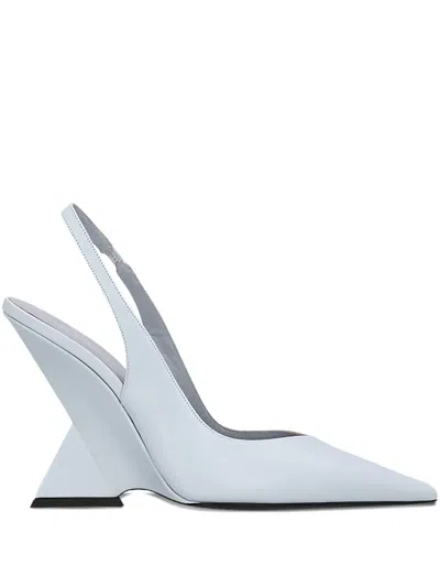 Attico 105mm Cheope Slingback Wedge Pumps In Blue
