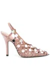 Attico 105mm Grid Pumps In Pink