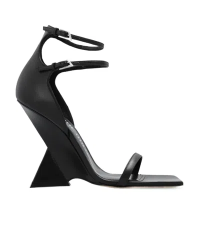 ATTICO THE ATTICO GRACE ANKLE STRAP WEDGE SANDALS
