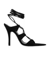 Attico 110mm Lace-up Sandals In Black