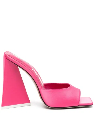 Attico 119mm Square-toe Mules In Pink