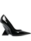 Attico Cheope 105mm Pointed-toe Pumps In Black  