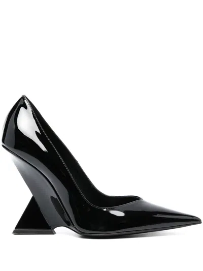 ATTICO CHEOPE PATENT NAPPA PUMP 105MM,231WS509.L002 100 BLACK