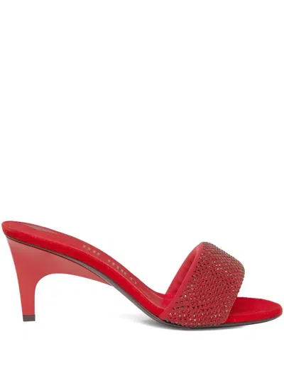 ATTICO 60MM CRYSTAL-EMBELLISHED HEELED MULES
