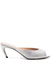 Attico Ada' Rhinestone Embellished Mule In Metallic