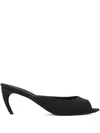 Attico 65mm Ada Peep-toe Heeled Mules In Black