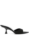 Attico Kitten Heel Open Toe Single Strap Mules In Black