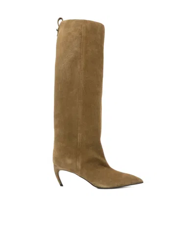 Attico 70mm Lea Boots In Brown