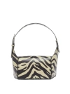 Attico ''7/7'' Black And Safari Shoulder Bag In White