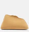 Attico 8.30 Pm Oversized Suede Clutch In Black