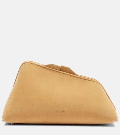 Attico 8.30 Pm Oversized Suede Clutch In Black