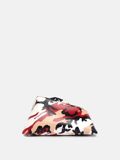 Attico Oversized Clutch ''8.30pm'' Beige, Black, Red E Nude In Beige/black/red/nude