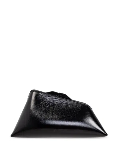 Attico 8.30pm Clutch Bag In Black