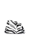 Attico 8.30pm Logo-print Clutch Bag In Black