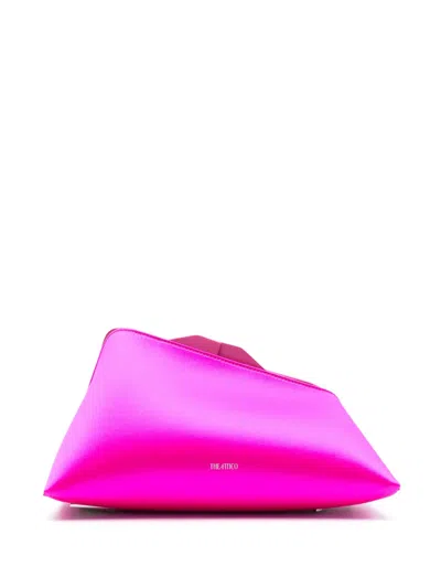 Attico 8.30pm Satin-finish Clutch Bag In Pink