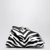 Attico White And Black 8.30pm Leather Clutch Bag In White