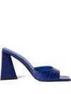 Attico 85mm Mini Devon Square-toe Mules In Blue