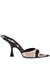 Attico 95mm Camouflage-print Sandals In Black