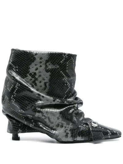 Attico 95mm Juno Boots In Black