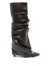 Attico 95mm Juno Boots In Brown