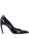 Attico 95mm Mia Patent-leather Pointed-toe Pumps In Black