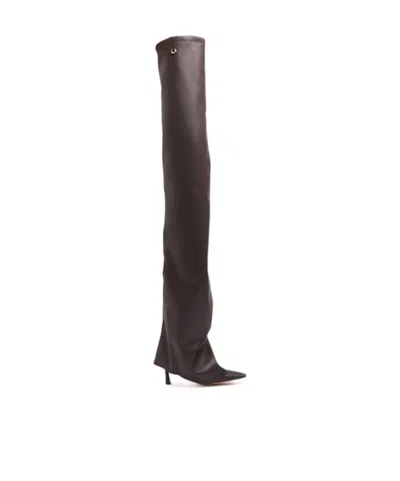 Attico 95mm Robin Otk Thigh High Boots In Black