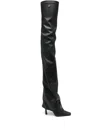 Attico 95mm "robin Otk" Thigh-length Boots In 黑色