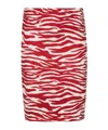 Attico Abstract-print Skirt In Red