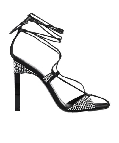 ATTICO THE ATTICO ADELE EMBELLISHED OPEN TOE SANDALS