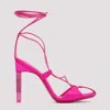Attico Adele Lace-up Pumps In Fuchsia
