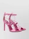 Attico Adele 105 Calf Leather Sandals In Pink