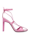 Attico Adele 105 Calf Leather Sandals In Pink