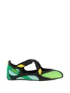 Attico Adjustable Strap Ballet Flats In Multi