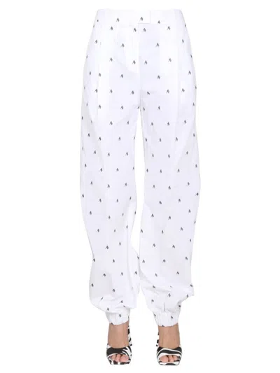 Attico All Over Logo Pants In White
