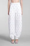 Attico ''rey'' Black And White Long Pants In 20