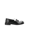 Attico Amanda Logo-debossed Two-tone Leather Loafers