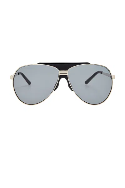 Attico Amelia Sunglasses In Silver  Black  & Grey