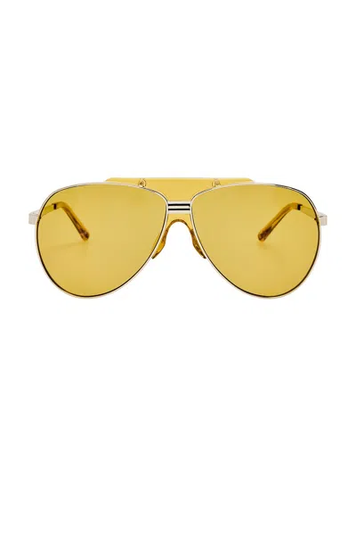 Attico Amelia Sunglasses In Silver  Yellow  & Yellow