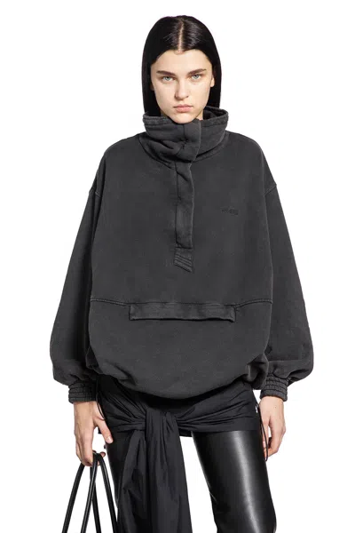 Attico American Fleece Blouson In Black